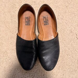 Miz Mooz Women’s Black Leather Slip-On Loafers